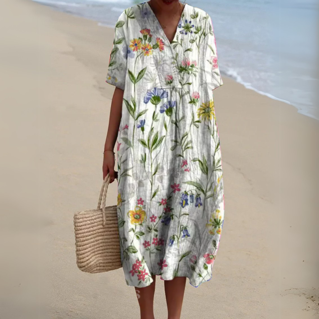 Audrey | Élégante Robe à Fleurs