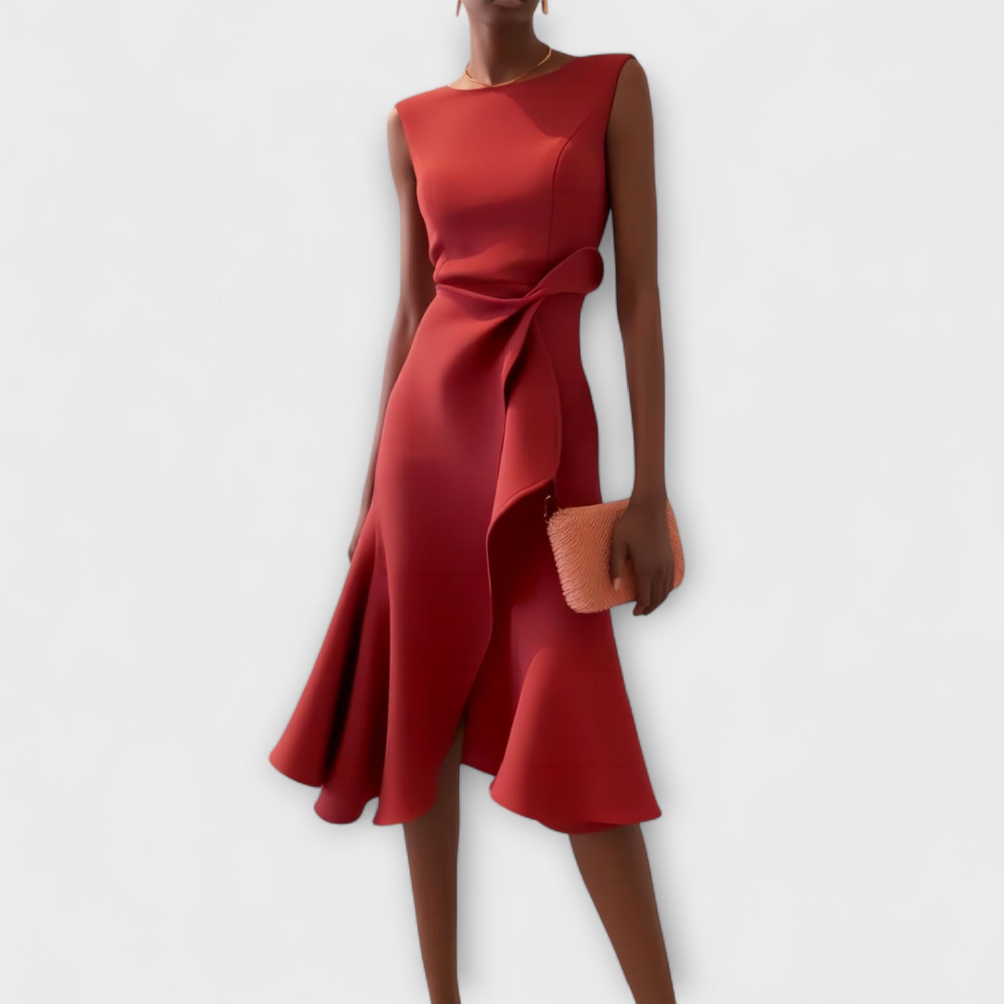 Sheila | Robe Midi Asymétrique Drapée