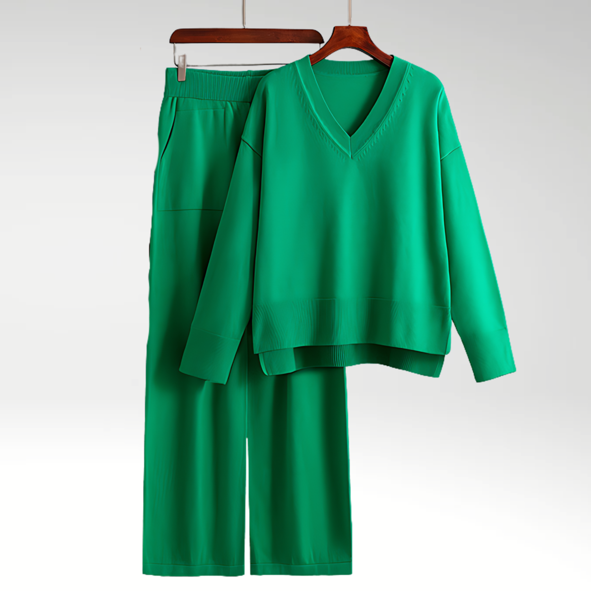 BNOIR | Luxe V-Neck Two Piece Set