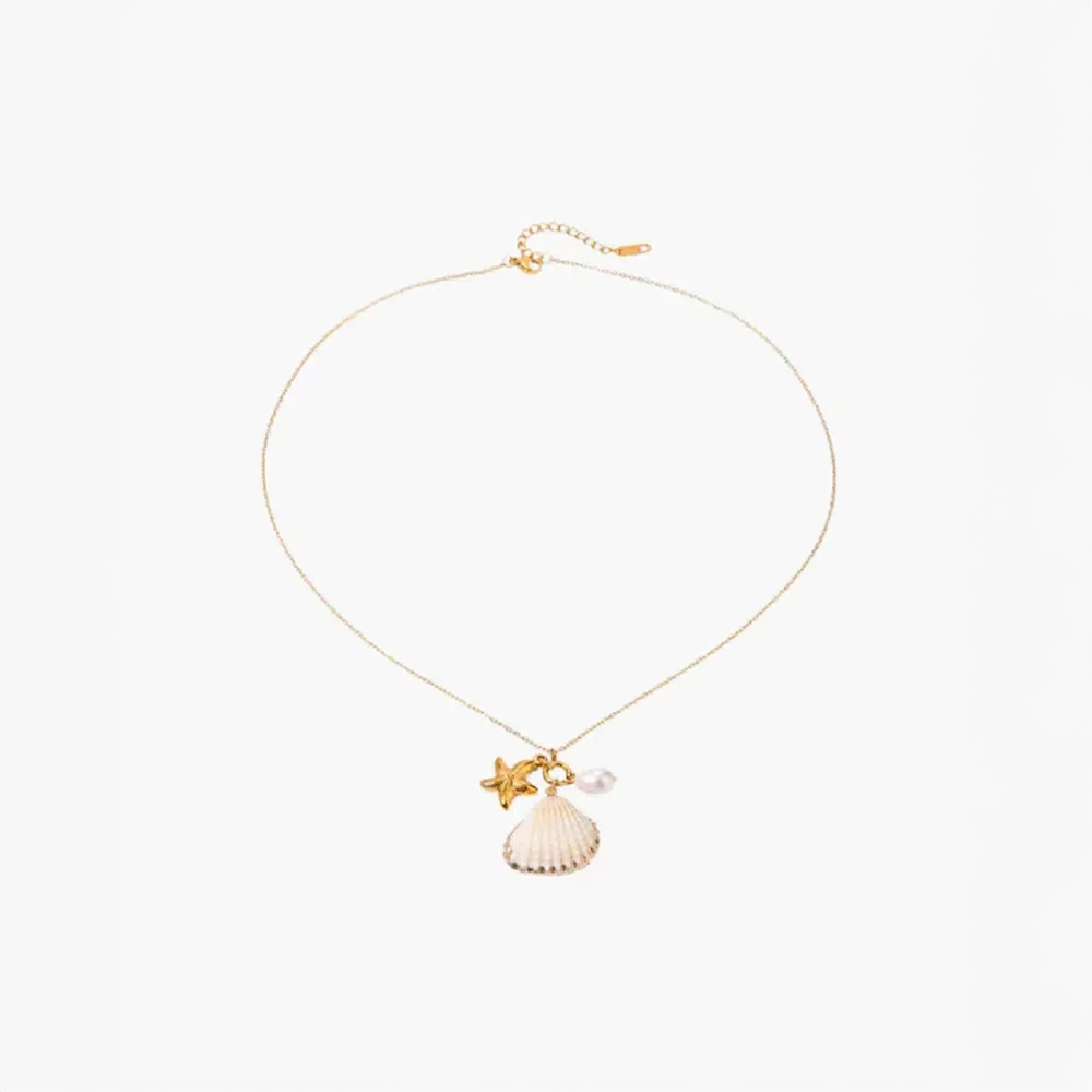 Avelia | Collier étoile de mer et perles au charme marin