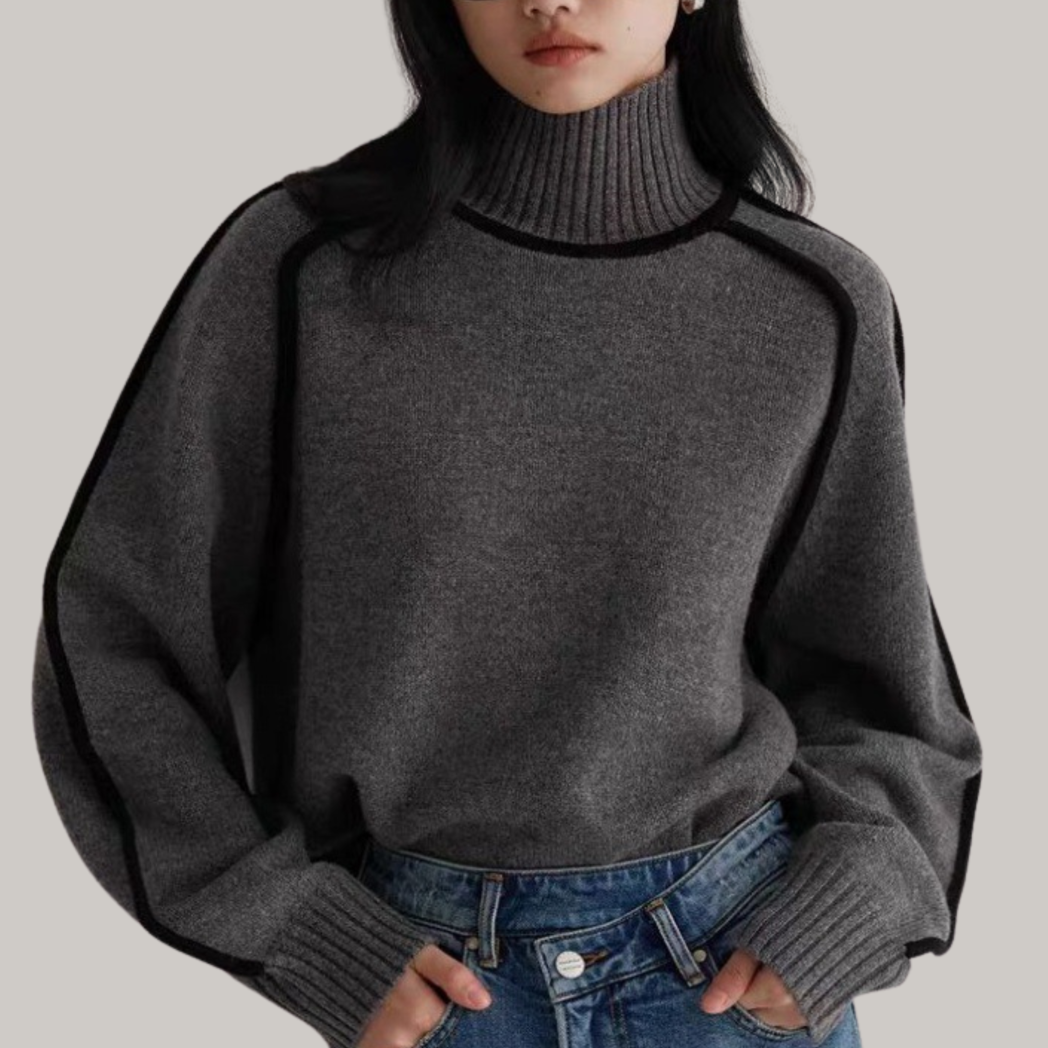 BNOIR | Pull à col roulé confortable