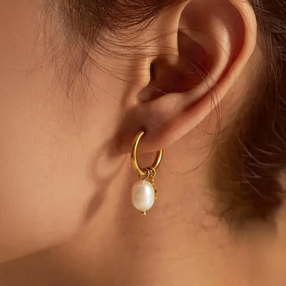 Palméra | Boucles d’oreilles étoile et perles d’eau douce