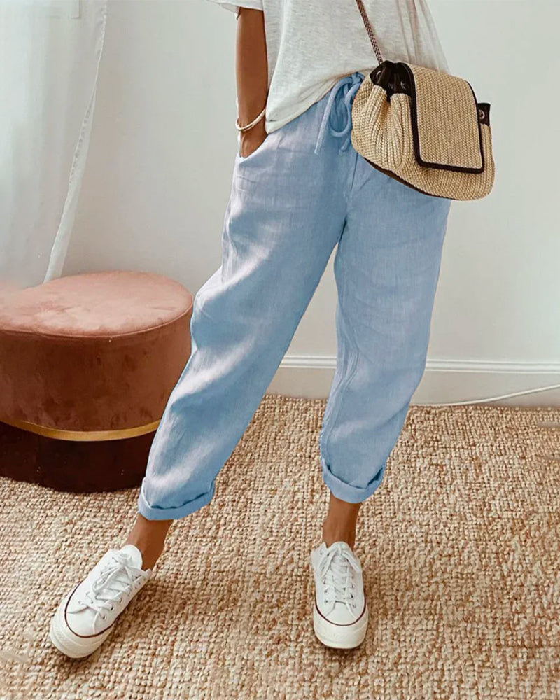 Carla | Pantalon en Coton Élégant