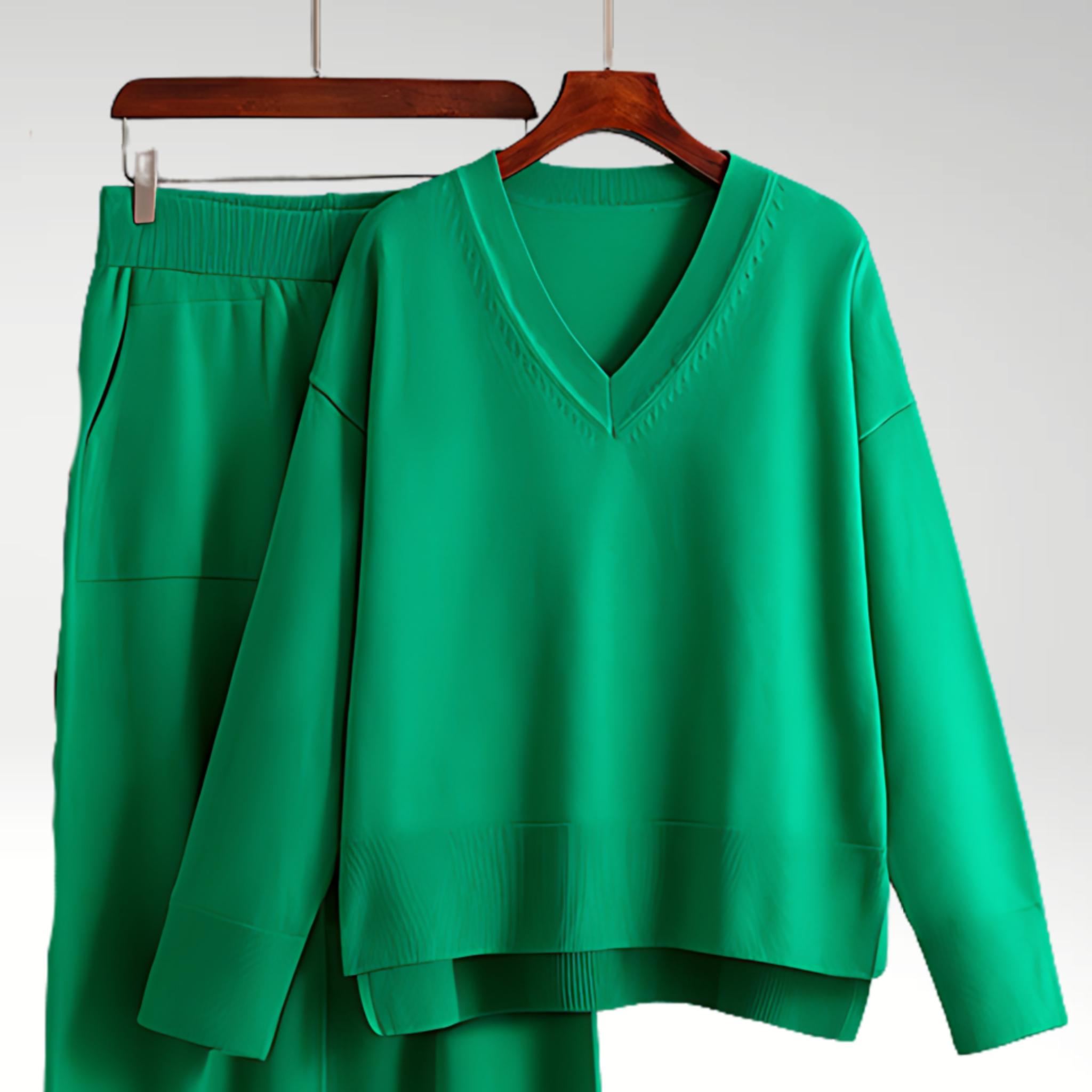 BNOIR | Luxe V-Neck Two Piece Set