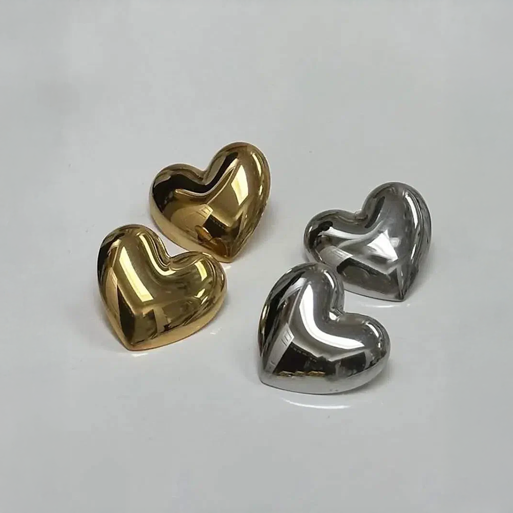 Coréna | Boucles d’oreilles cœur épaisses et féminines
