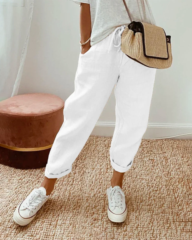 Carla | Pantalon en Coton Élégant