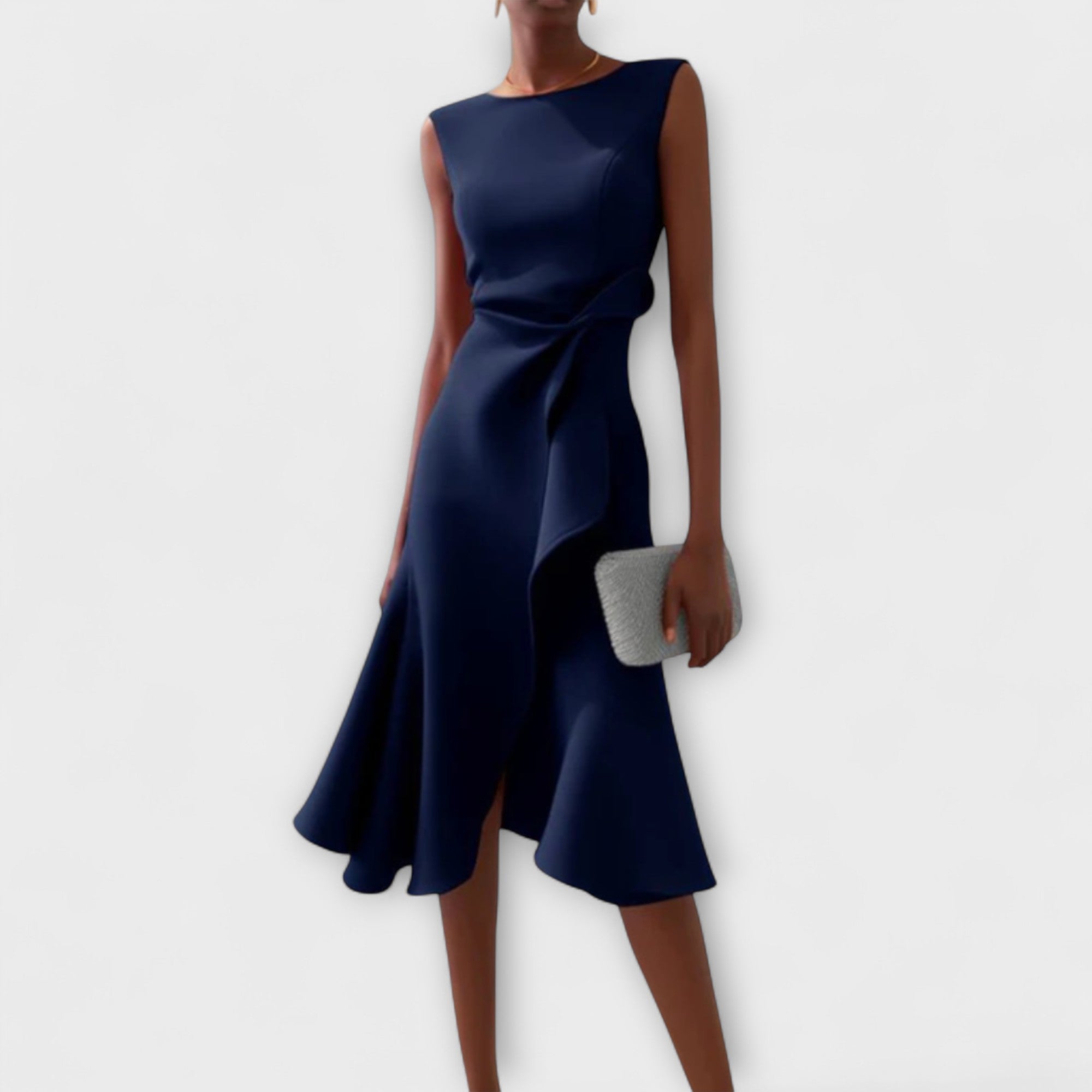 Sheila | Robe Midi Asymétrique Drapée