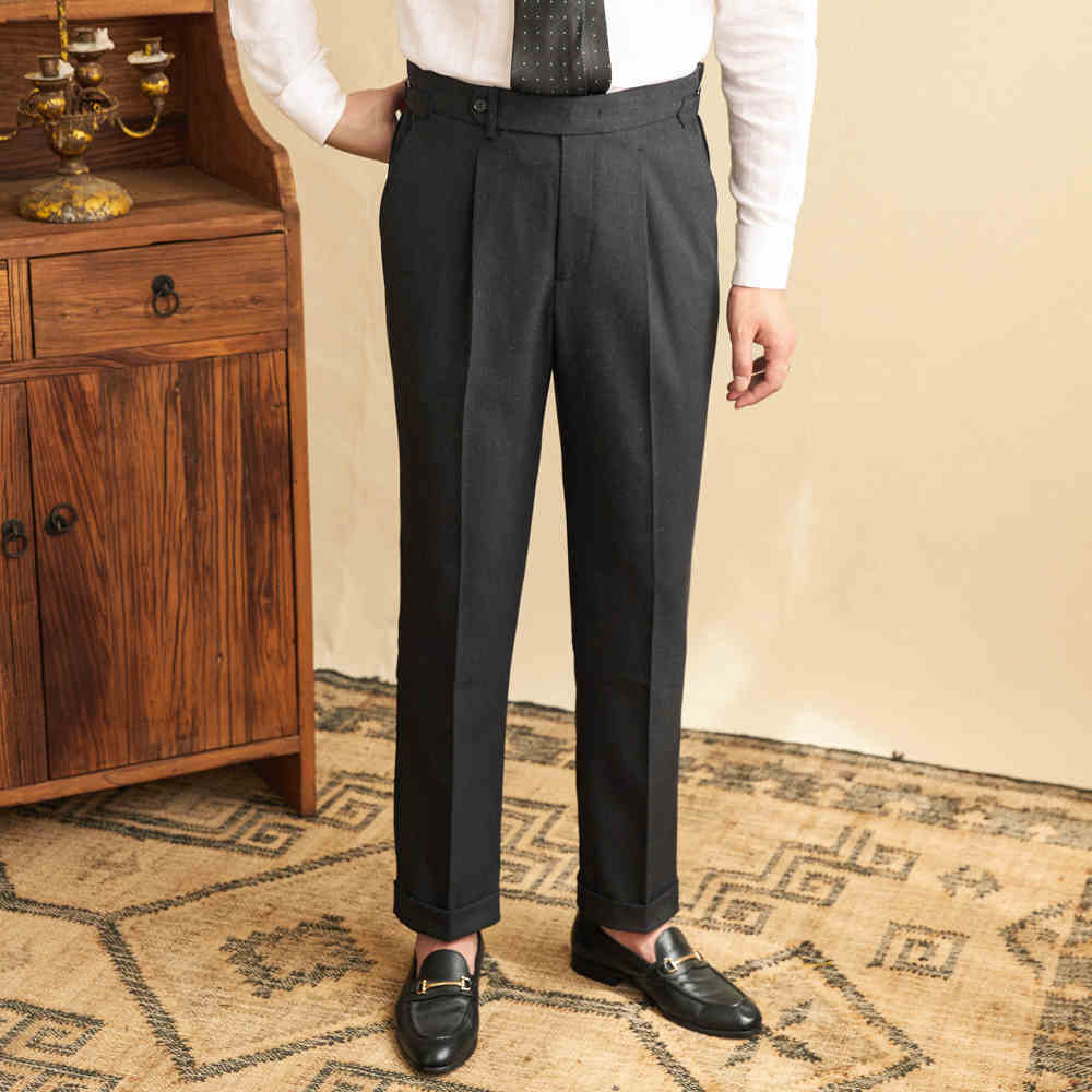Sandro | Pantalon lin taille haute