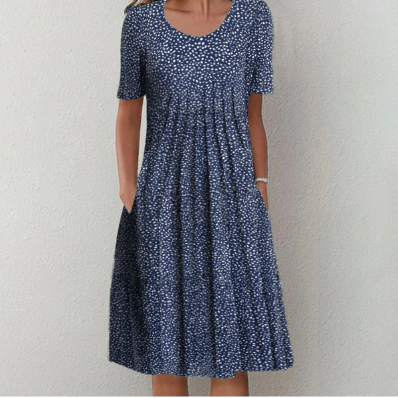Celeste | Robe Midi Imprimée Quotidienne