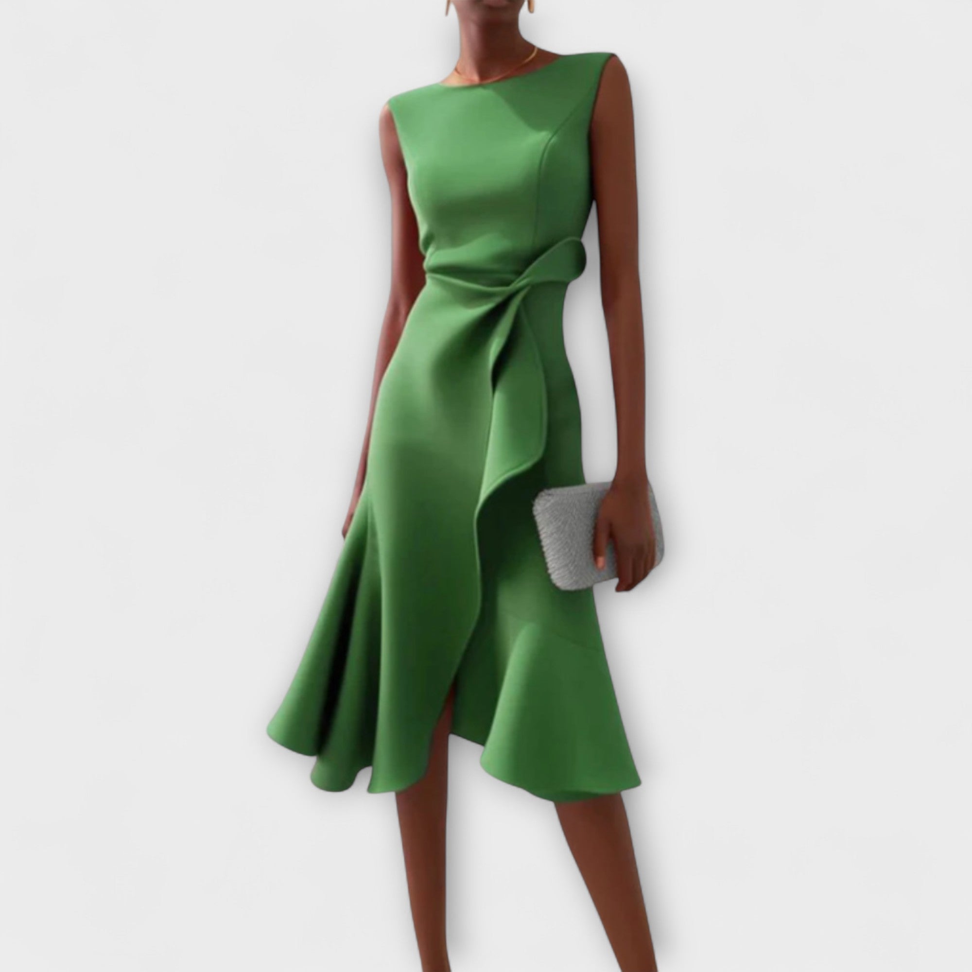 Sheila | Robe Midi Asymétrique Drapée