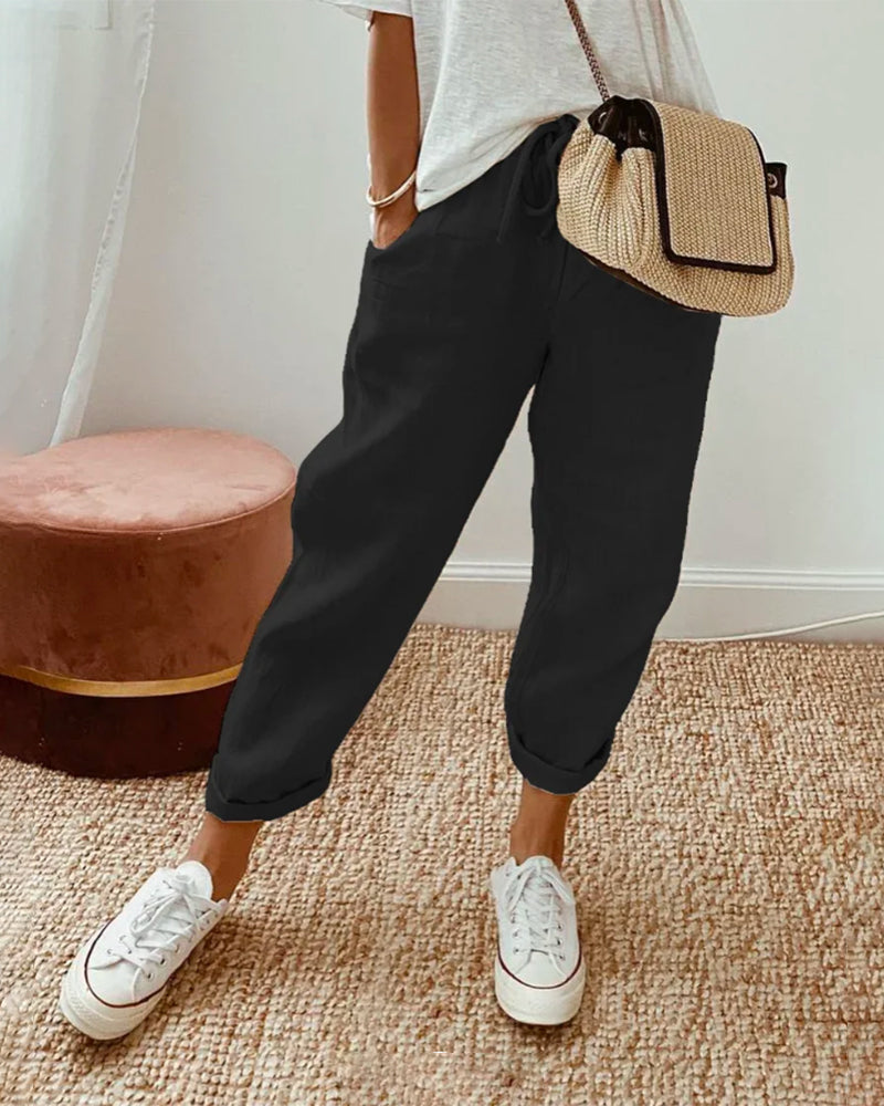 Carla | Pantalon en Coton Élégant