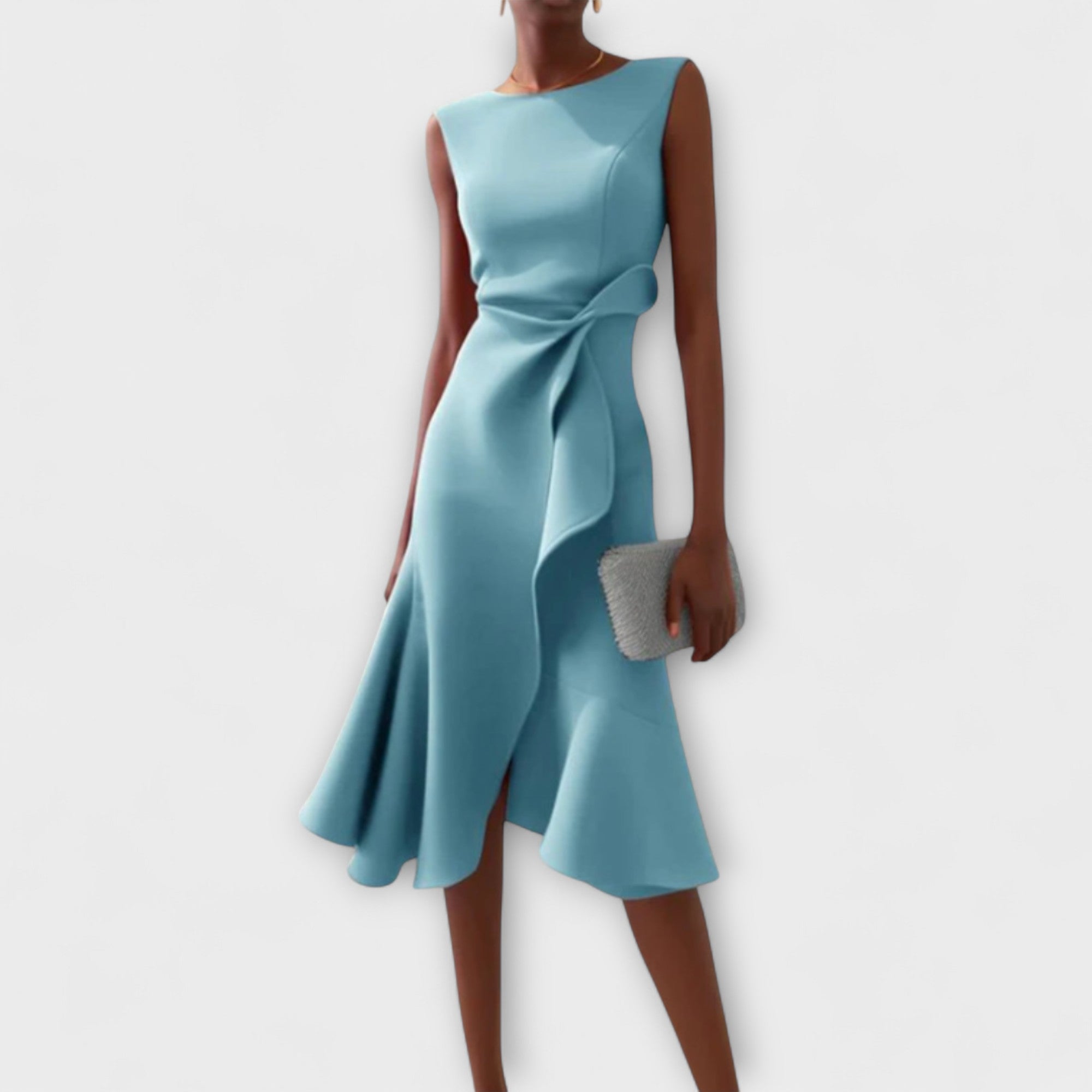 Sheila | Robe Midi Asymétrique Drapée