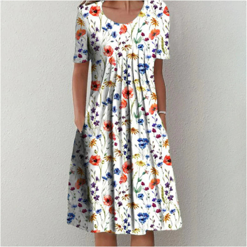 Celeste | Robe Midi Imprimée Quotidienne
