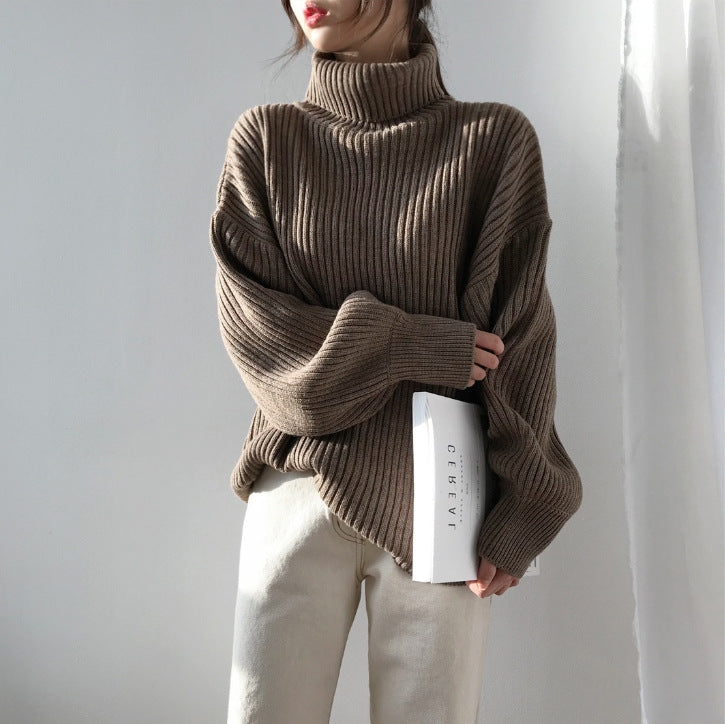BNOIR | Luxe Pull à col roulé et à manches ballon
