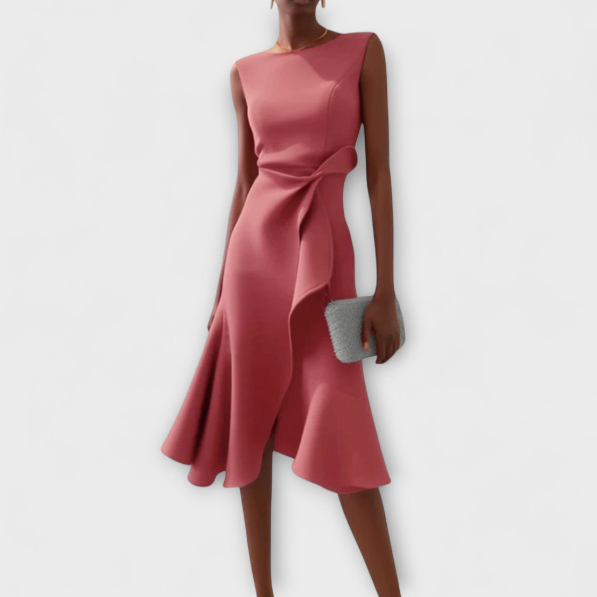 Sheila | Robe Midi Asymétrique Drapée