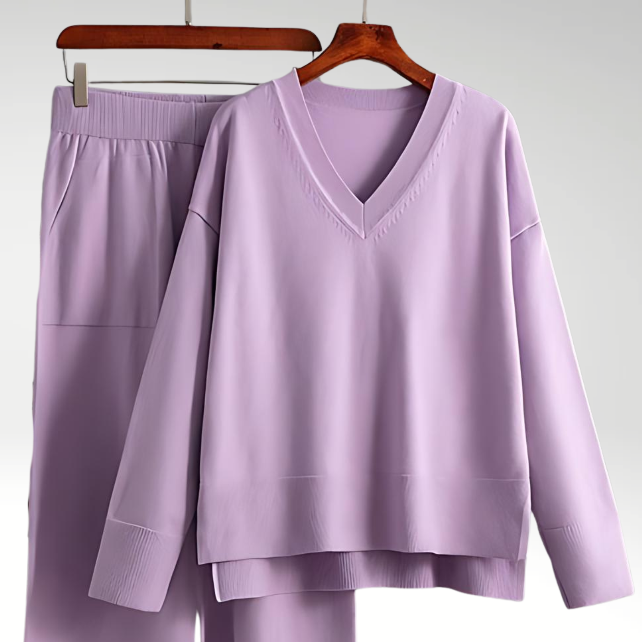 BNOIR | Luxe V-Neck Two Piece Set