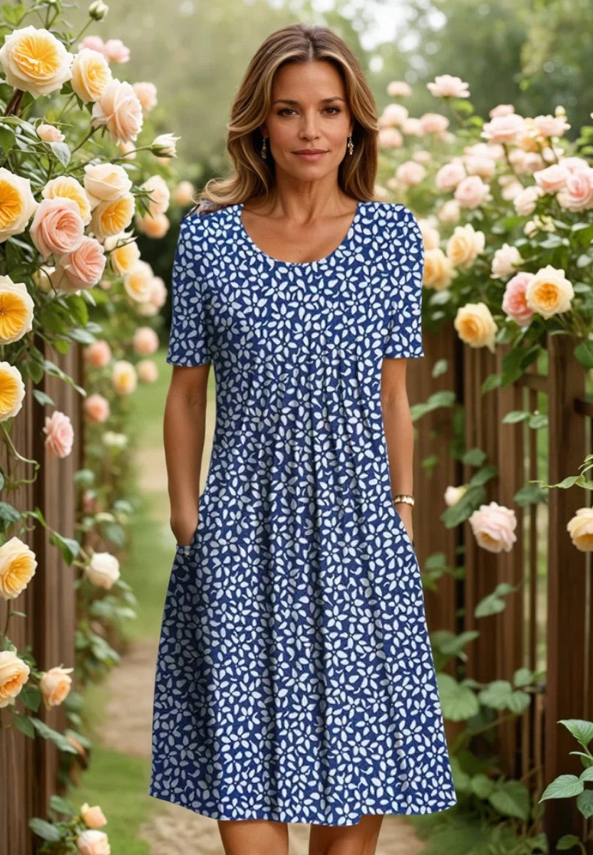 Celeste | Robe Midi Imprimée Quotidienne