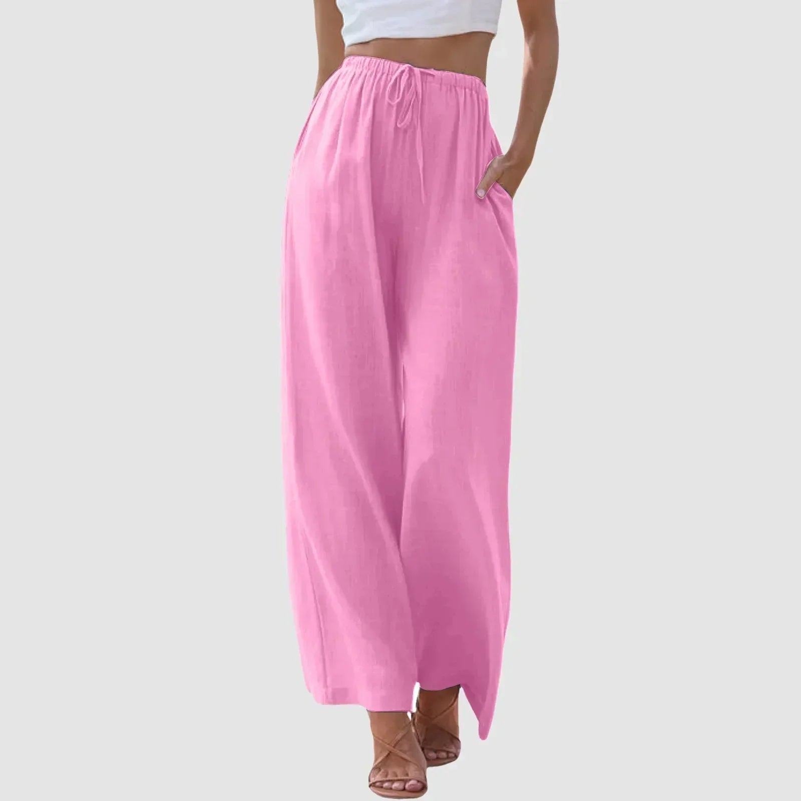 Isla | Pantalon taille haute à jambes larges