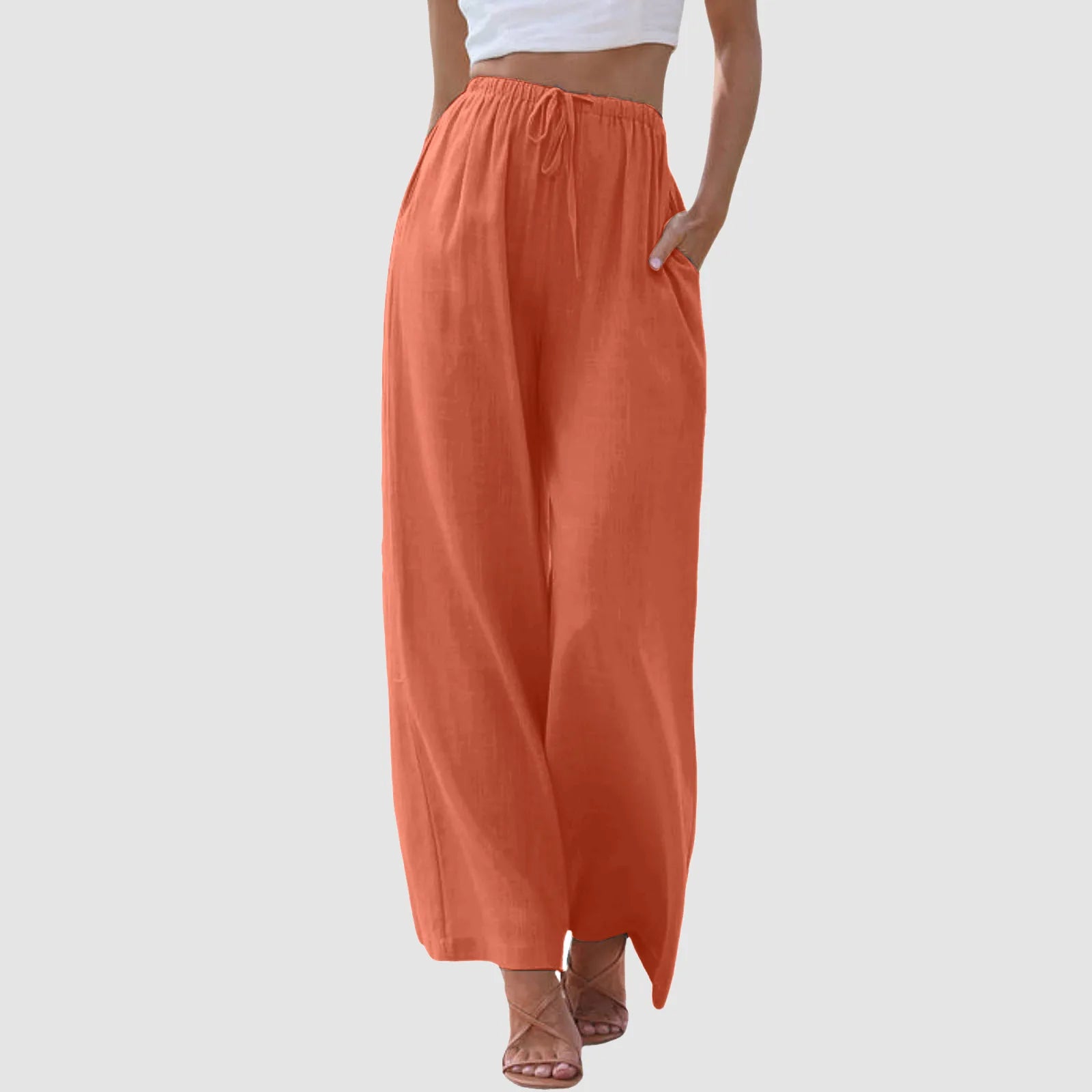 Isla | Pantalon taille haute à jambes larges