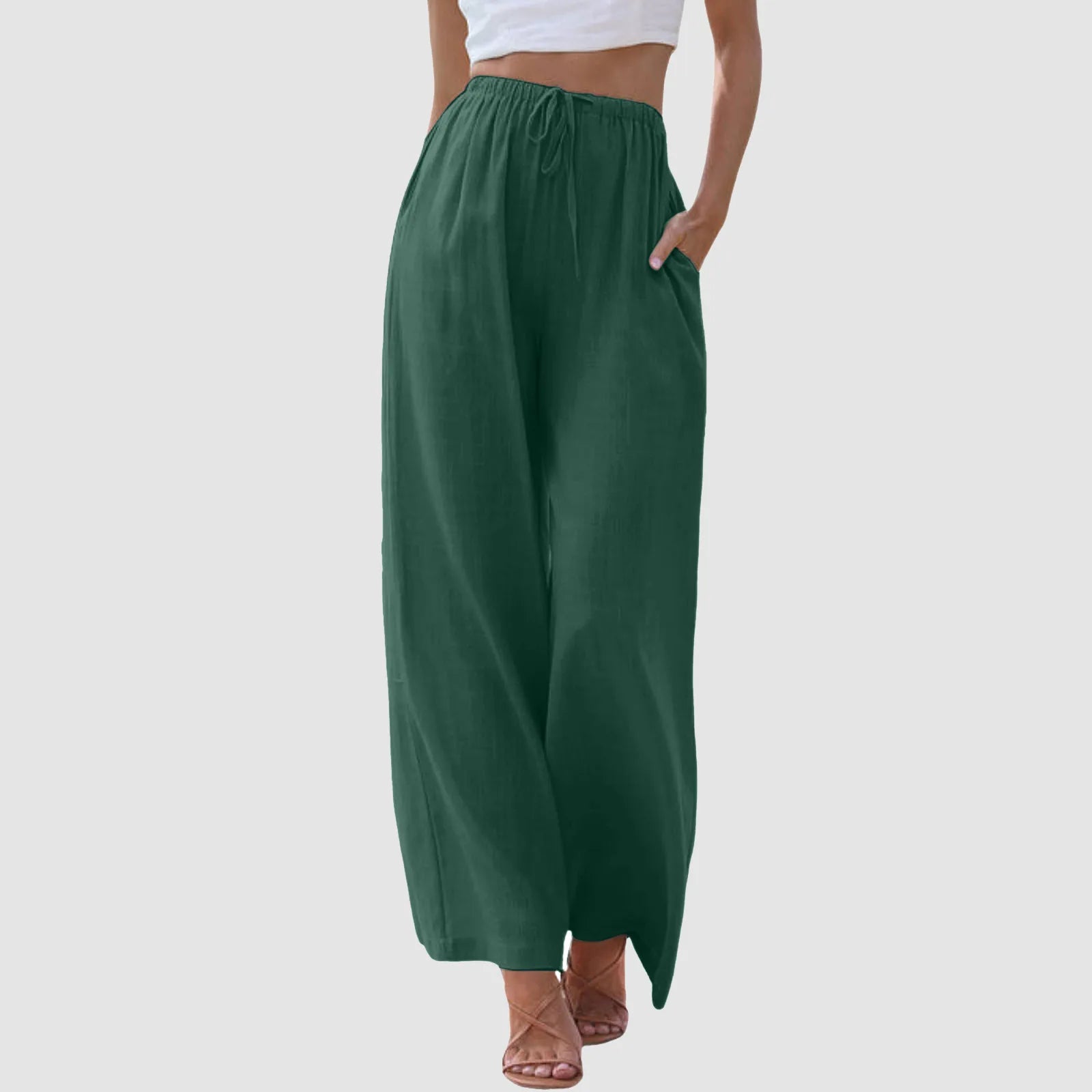 Isla | Pantalon taille haute à jambes larges