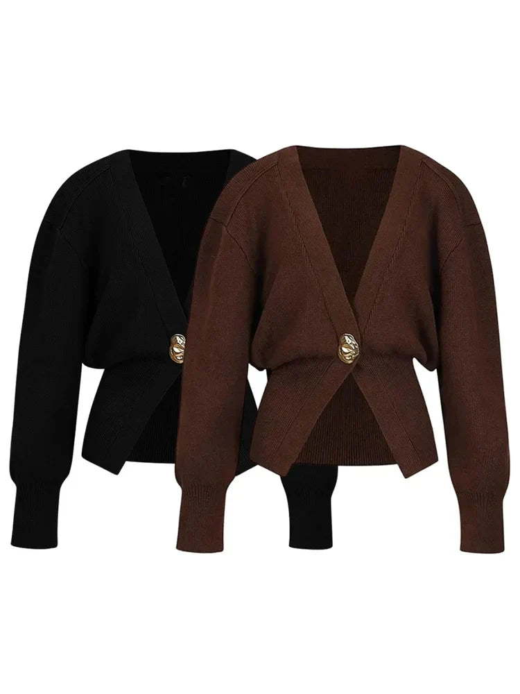 Flavie | Cardigan Bouton Doré