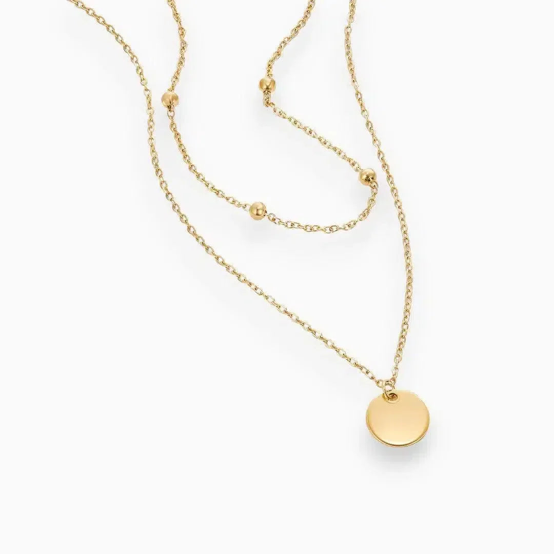 Soléa | Collier pendentif à disques superposés