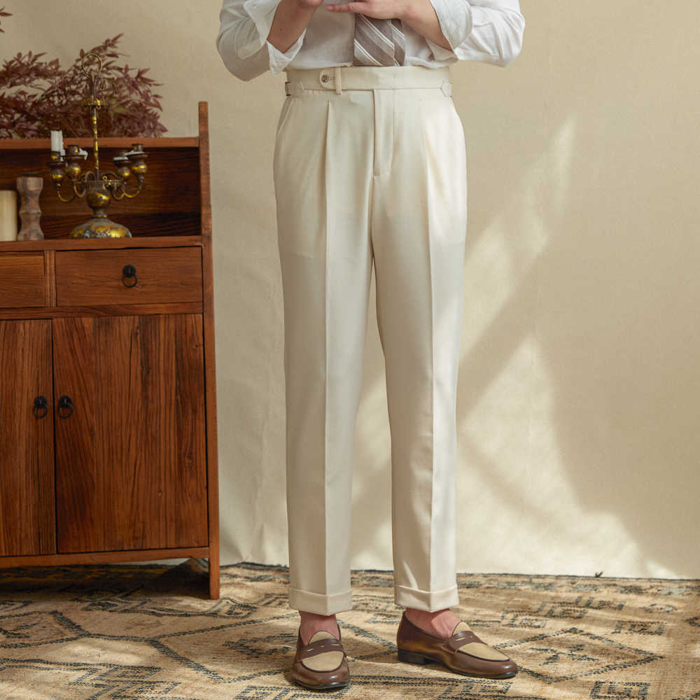 Sandro | Pantalon lin taille haute