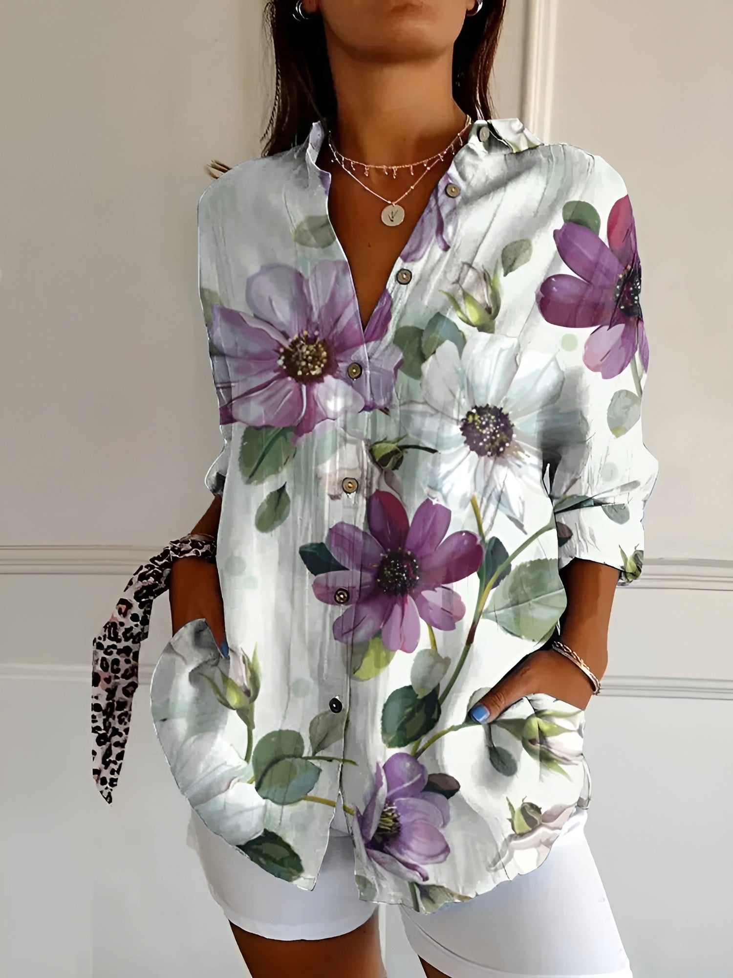 Maia | Blouse Florale d'Été
