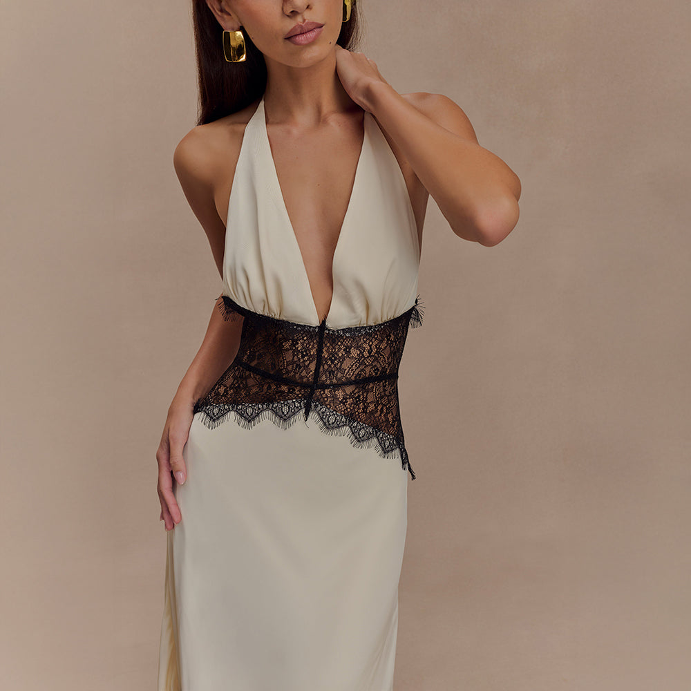 Eléa | Robe Satin Dentelle