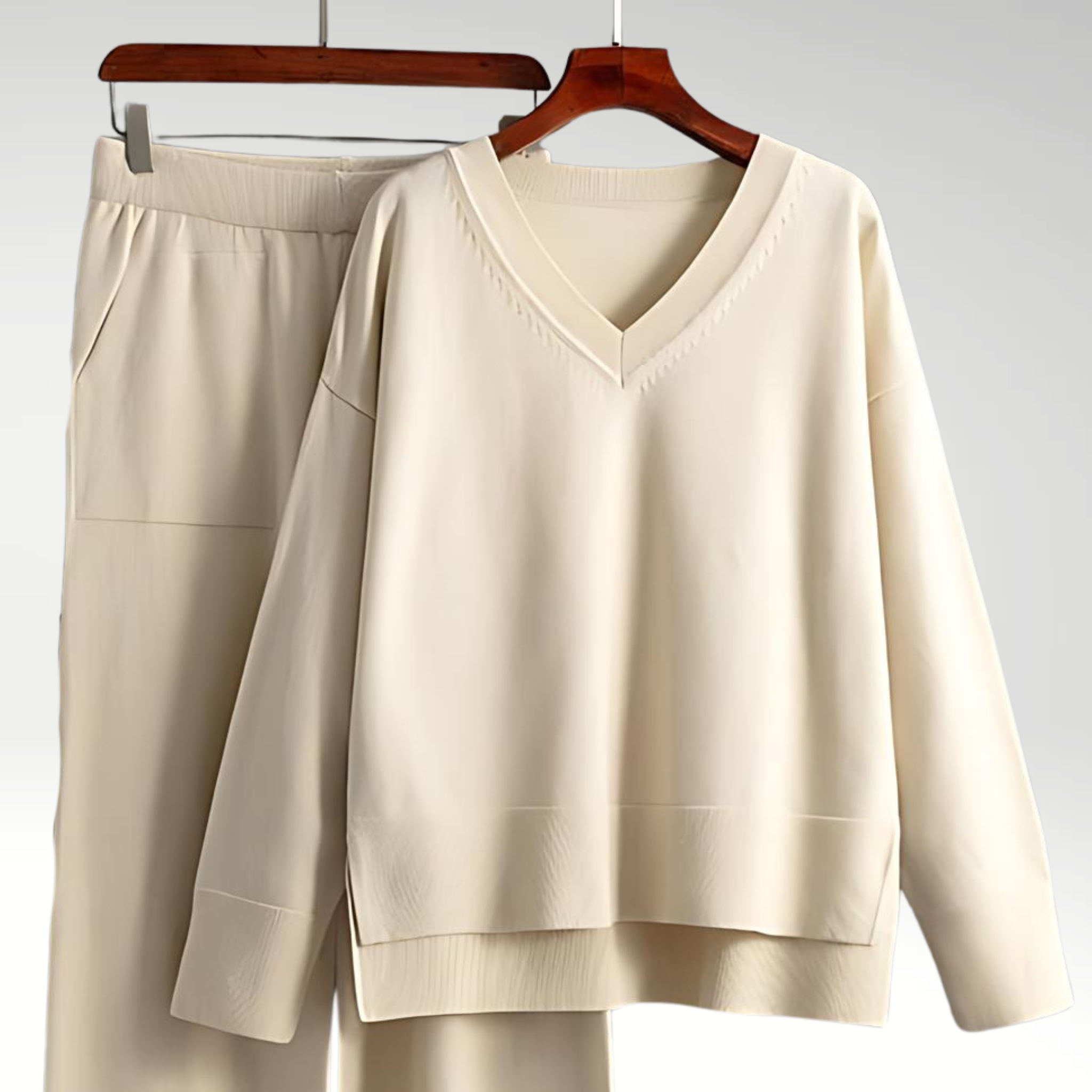 BNOIR | Luxe V-Neck Two Piece Set