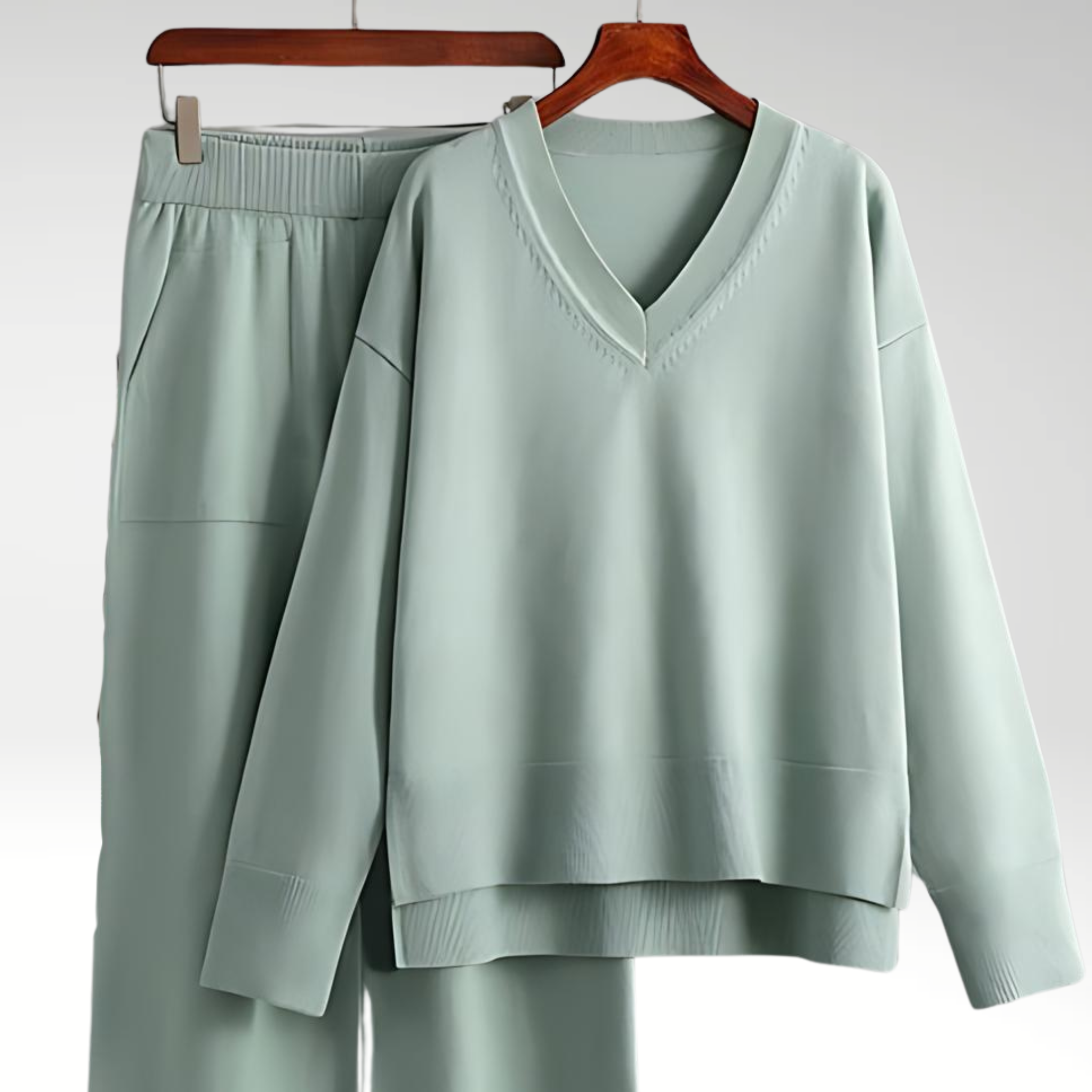 BNOIR | Luxe V-Neck Two Piece Set