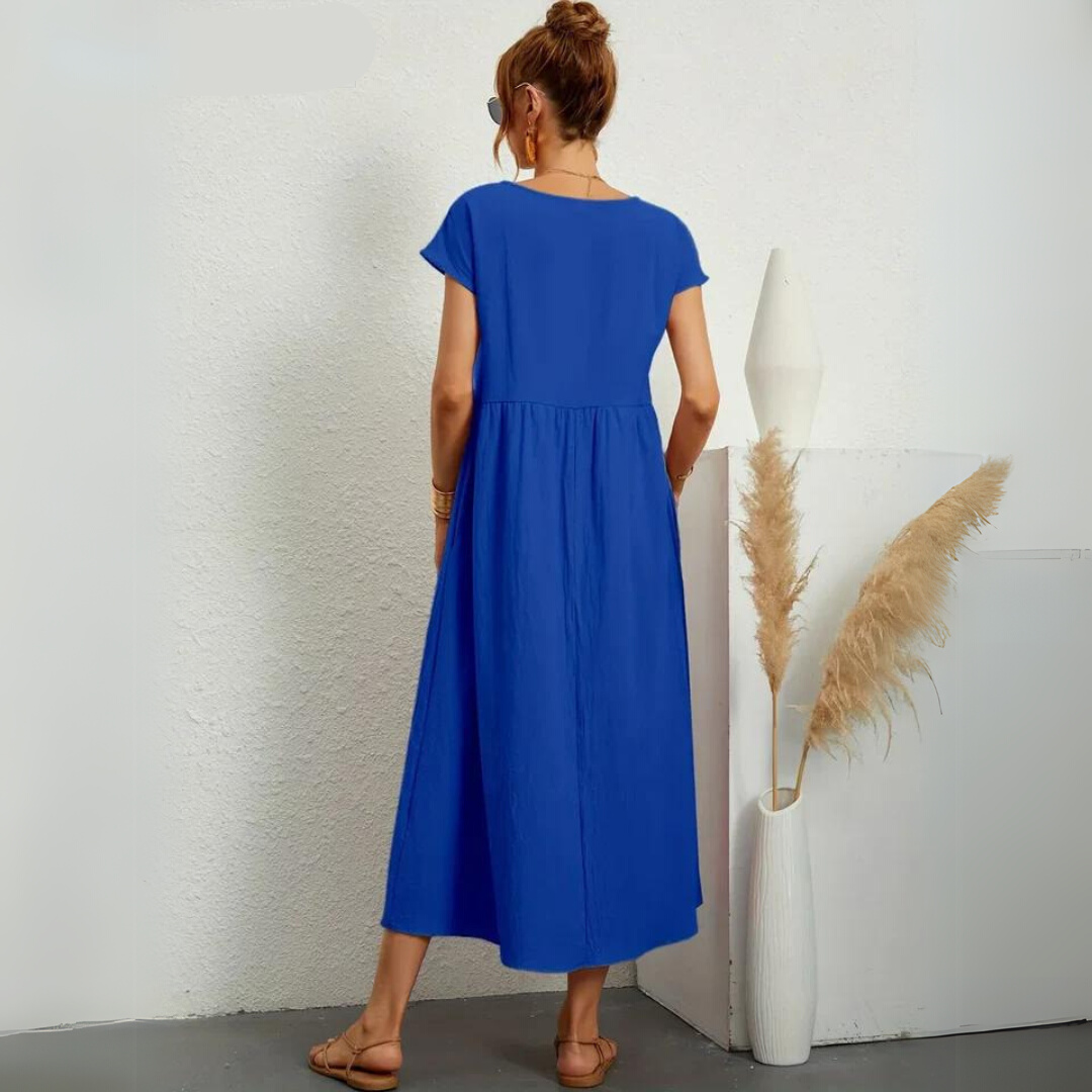 Isla | Robe Midi Décontractée 100% Coton Pur