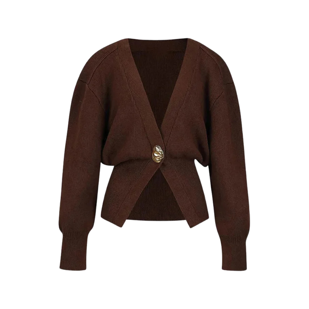 Flavie | Cardigan Bouton Doré