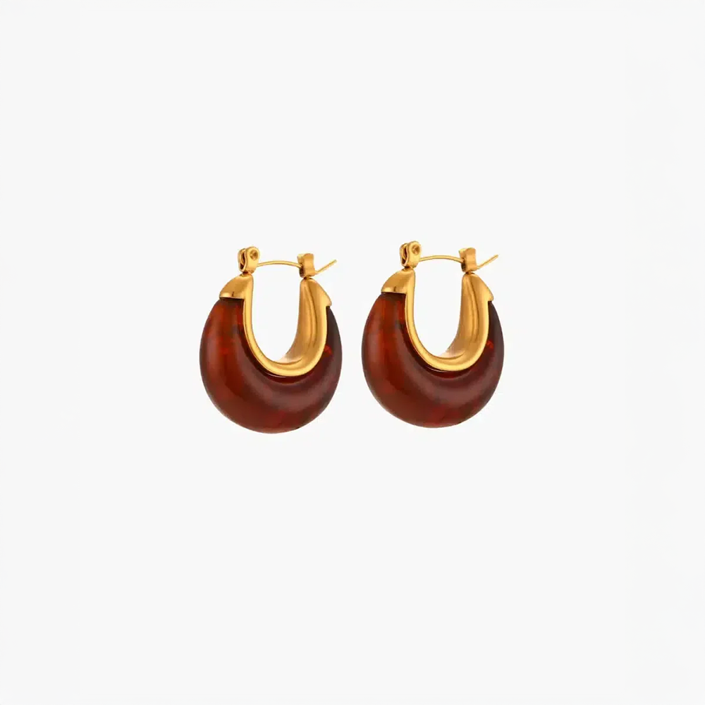 Daliara | Boucles d’oreilles bordeaux au design audacieux