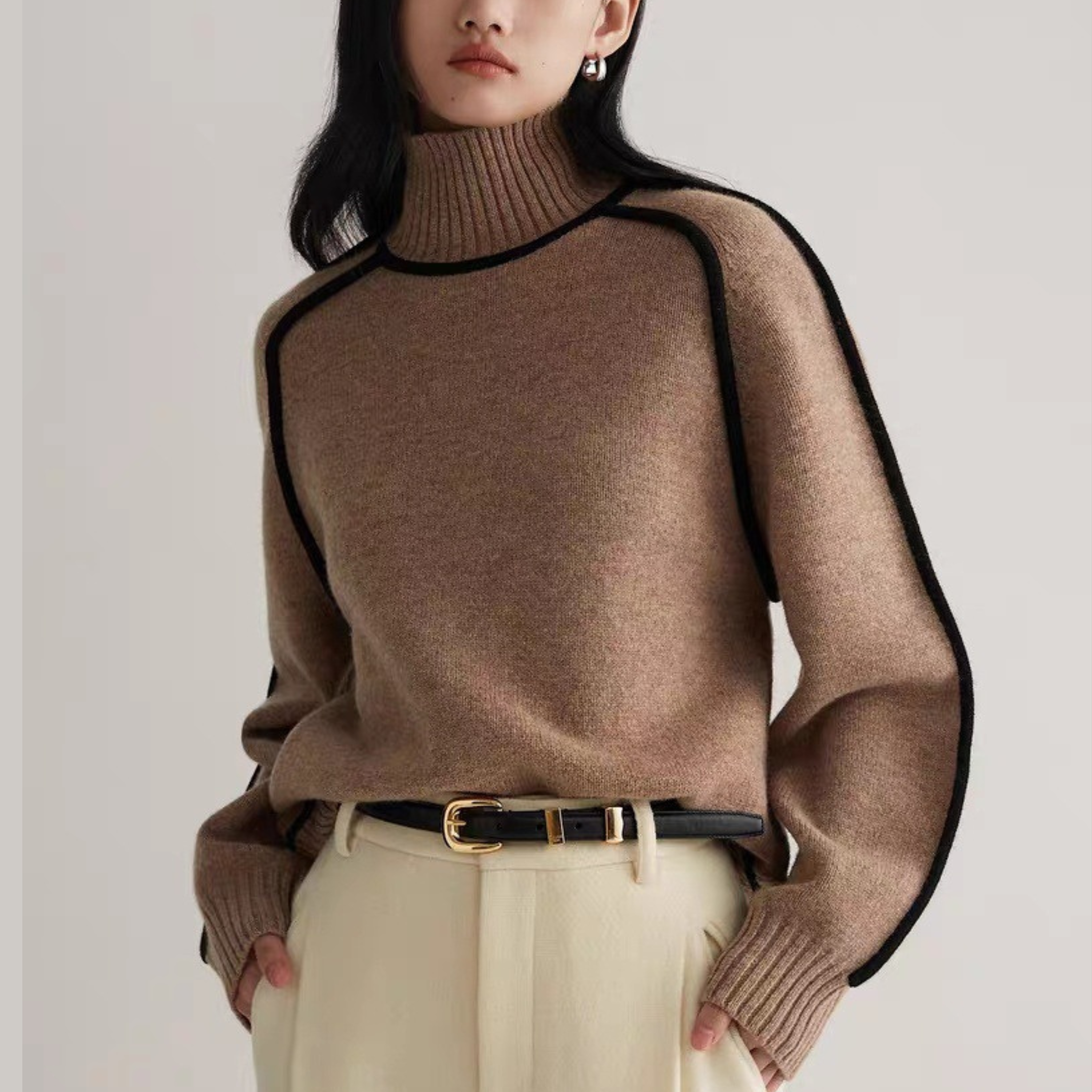 BNOIR | Pull à col roulé confortable