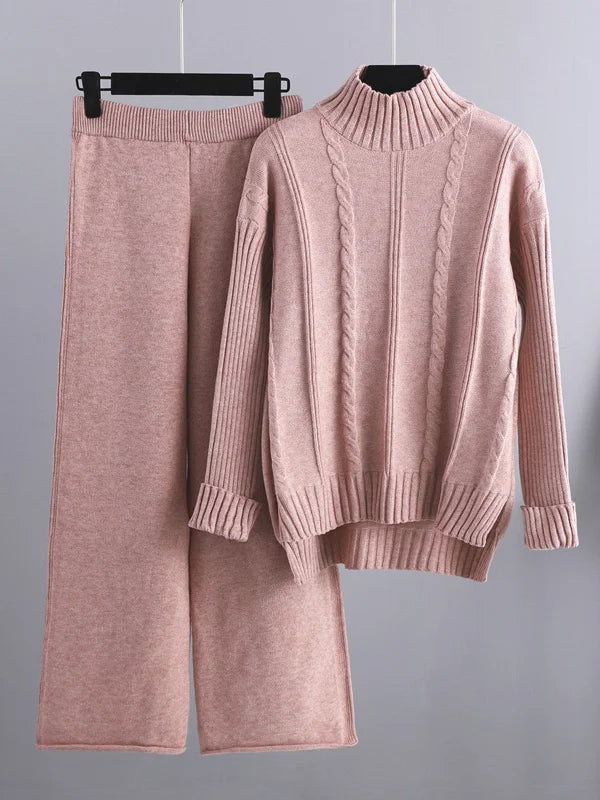 BNOIR | Ensemble deux pièces Lounge en tricot torsadé
