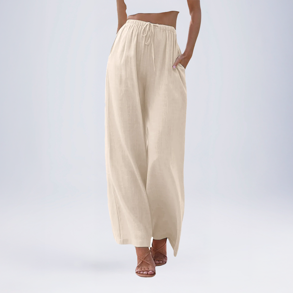 Isla | Pantalon taille haute à jambes larges