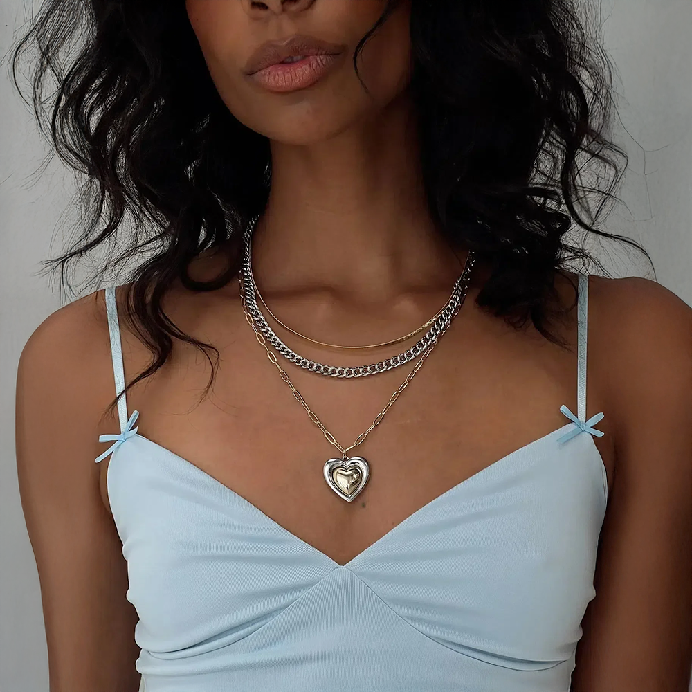 Faelya | Set de colliers multi-styles au design bicolore