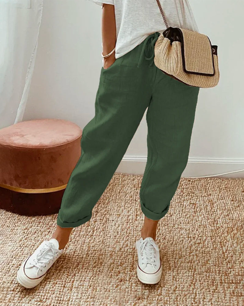 Carla | Pantalon en Coton Élégant