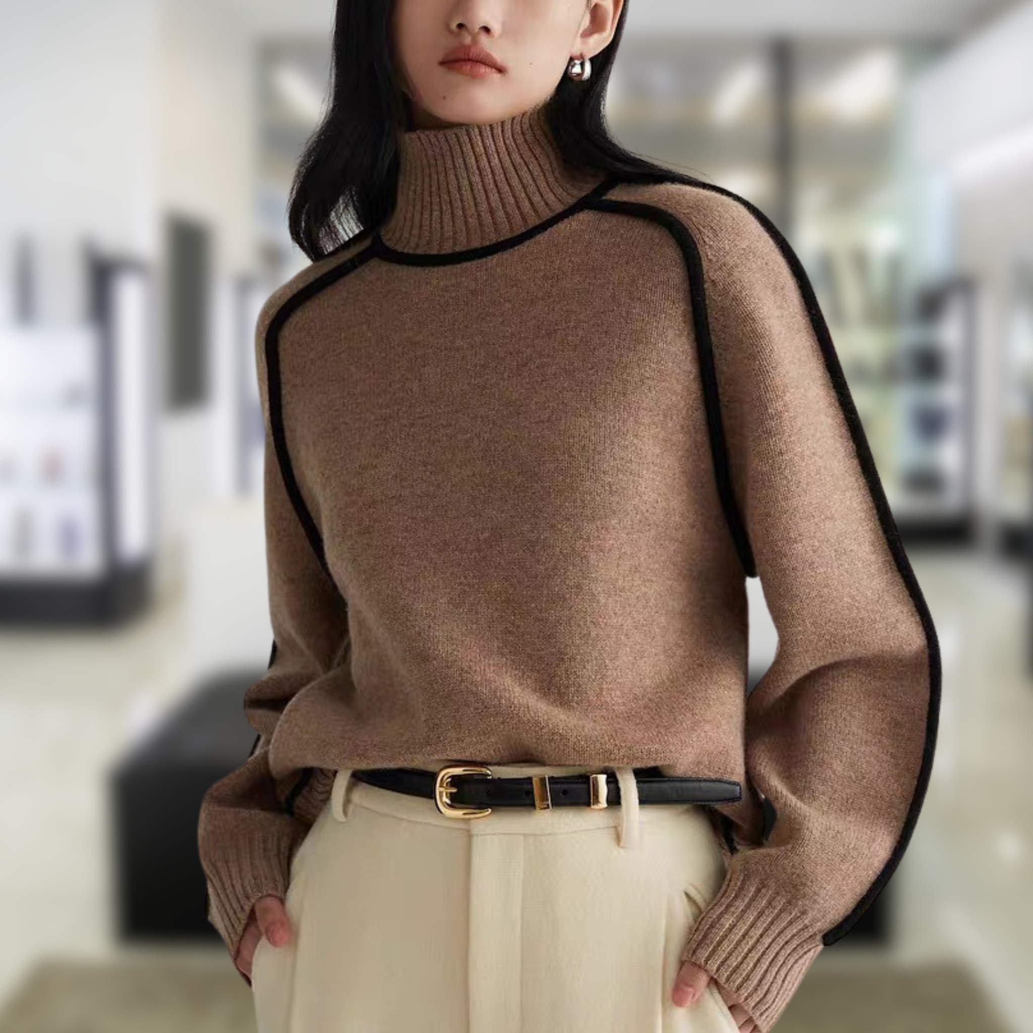 BNOIR | Pull à col roulé confortable