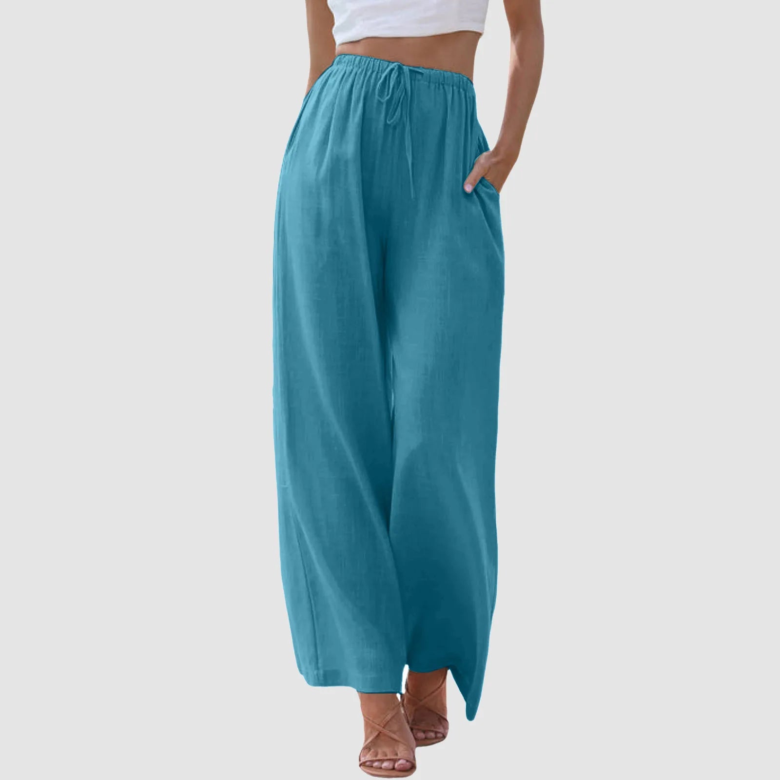 Isla | Pantalon taille haute à jambes larges