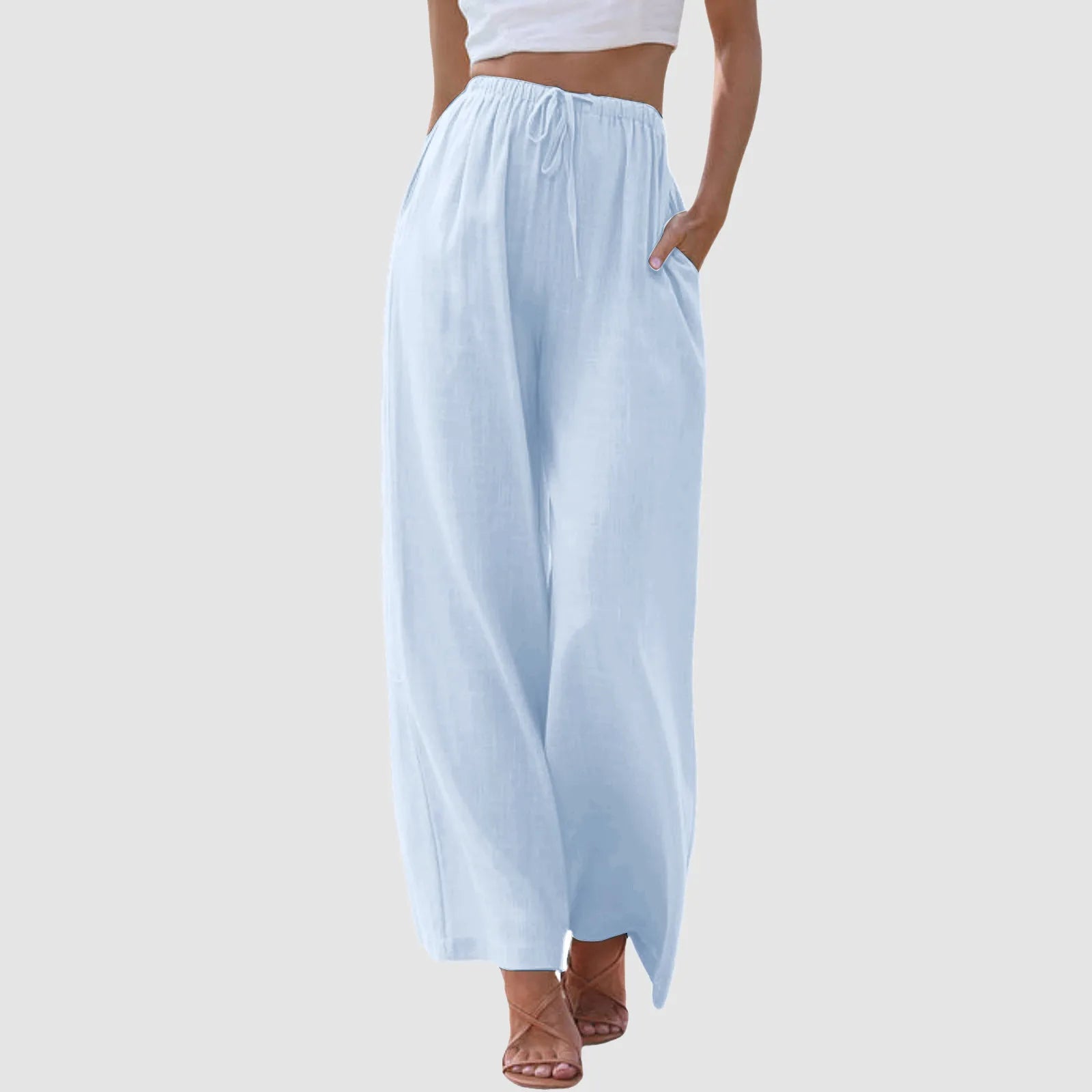 Isla | Pantalon taille haute à jambes larges