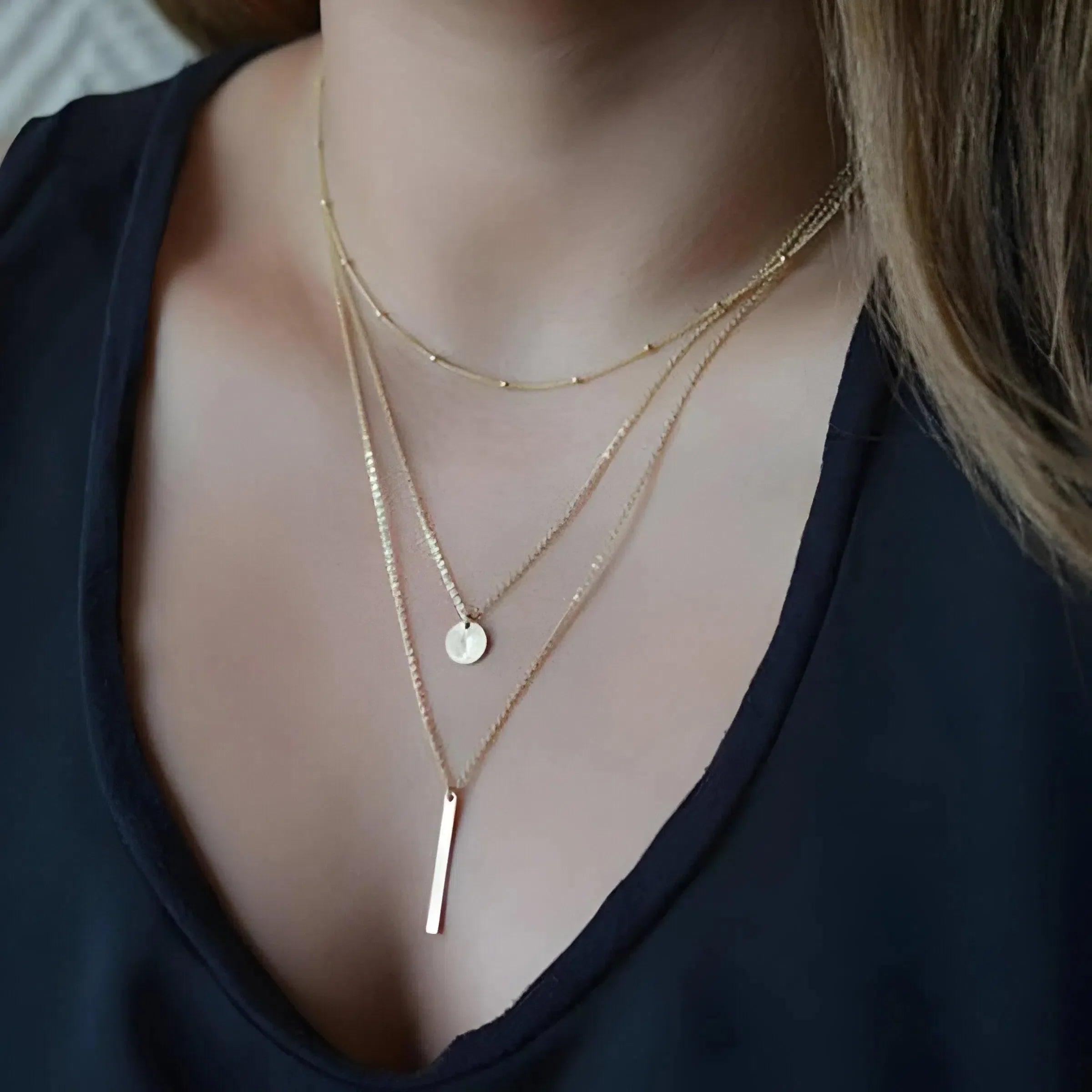 Zénévia | Collier doré à design superposé