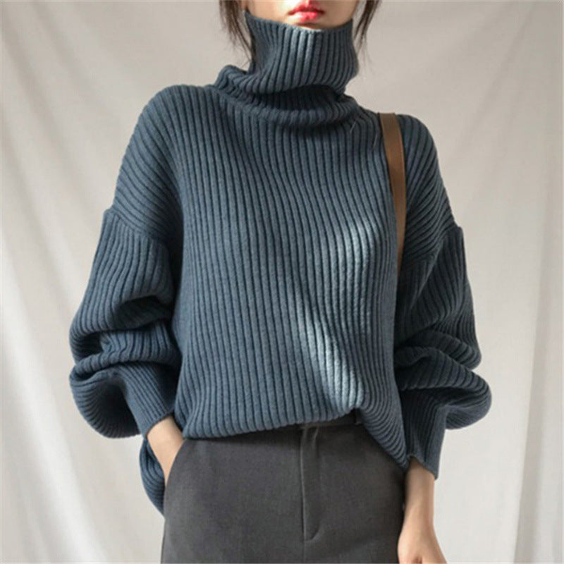 BNOIR | Luxe Pull à col roulé et à manches ballon